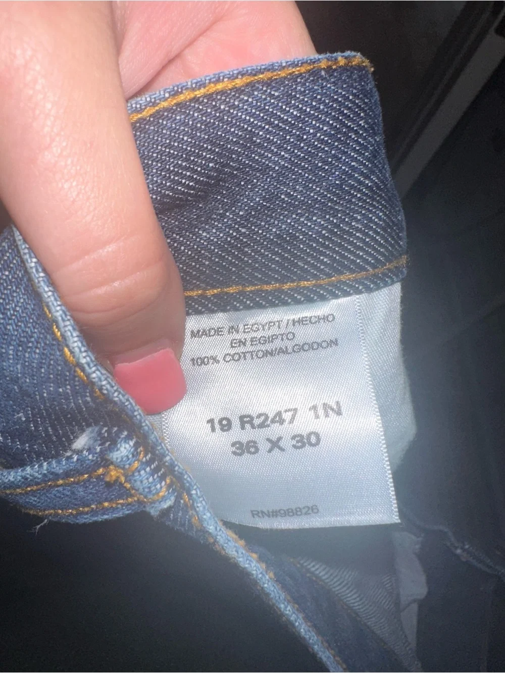 Relaxed Fit Men's Dark Blue Jeans
